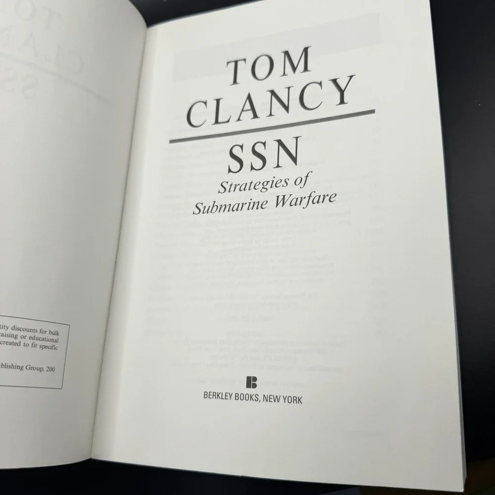 SSN Strategies Of Submarine Warfare Book By Tom Clancy